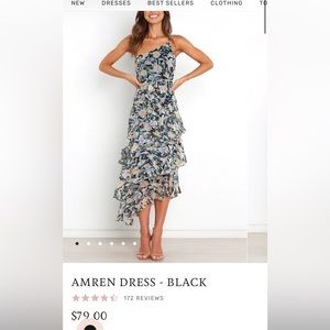 One shoulder midi dress